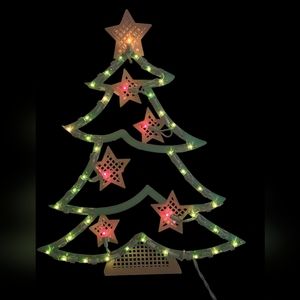 Sold...Christmas Lighted Window Decoration. Christmas tree.